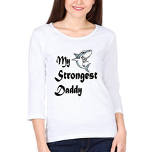 Load image into Gallery viewer, My Cutest Daughter My Strongest Dad Father and Daughter Matching Full Sleeves T-Shirt- KidsFashionVilla
