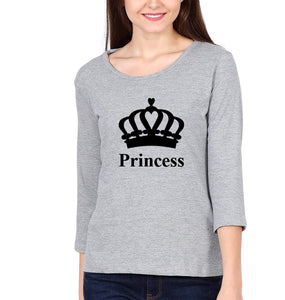 King Princess Father and Daughter Matching Full Sleeves T-Shirt- KidsFashionVilla