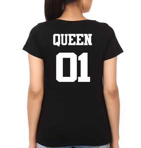 King Queen Princess Family Half Sleeves T-Shirts-KidsFashionVilla
