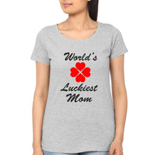 Load image into Gallery viewer, World Luckiest Kid Mom Dad Family Half Sleeves T-Shirts-KidsFashionVilla
