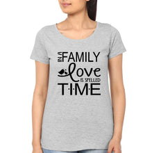 Load image into Gallery viewer, In A Family Love Is Spelled Time Family Half Sleeves T-Shirts-KidsFashionVilla
