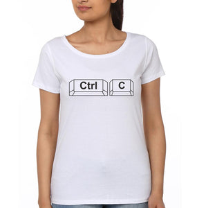 Ctrl C & Ctrl V Mother and Daughter Matching T-Shirt- KidsFashionVilla