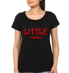 Big Trouble & Lil Trouble Father and Daughter Matching T-Shirt- KidsFashionVilla