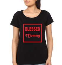 Load image into Gallery viewer, Blessed Mommy Blessed Kid Mother and Son Matching T-Shirt- KidsFashionVilla
