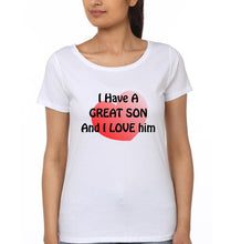 Load image into Gallery viewer, I Have A Great MomAnd I Love Him I Have A Great Son And I Love Him Mother and Son Matching T-Shirt- KidsFashionVilla
