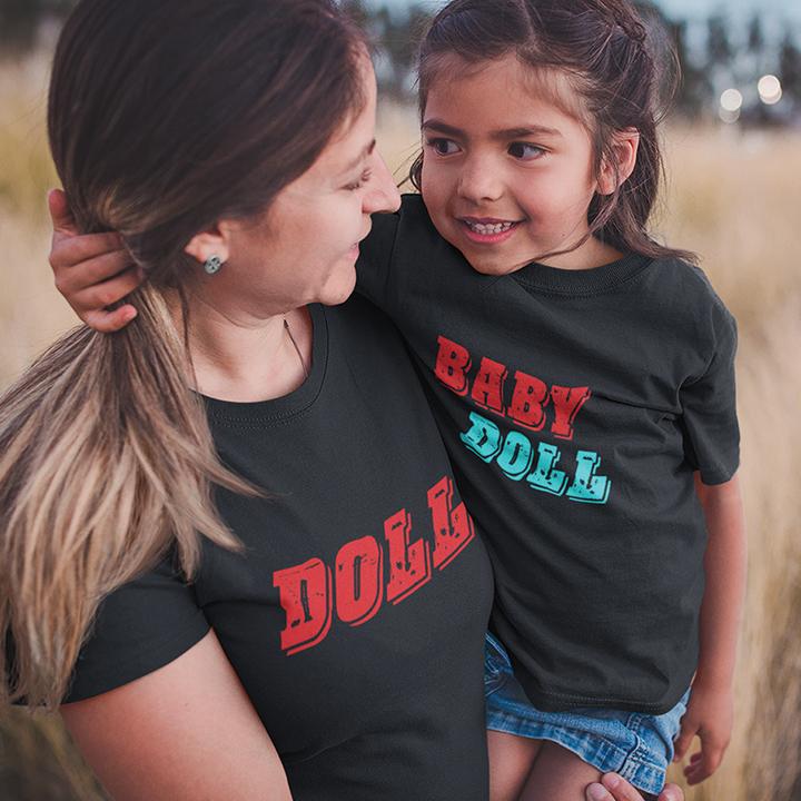 Doll Baby Doll Mother and Daughter Matching T-Shirt- KidsFashionVilla