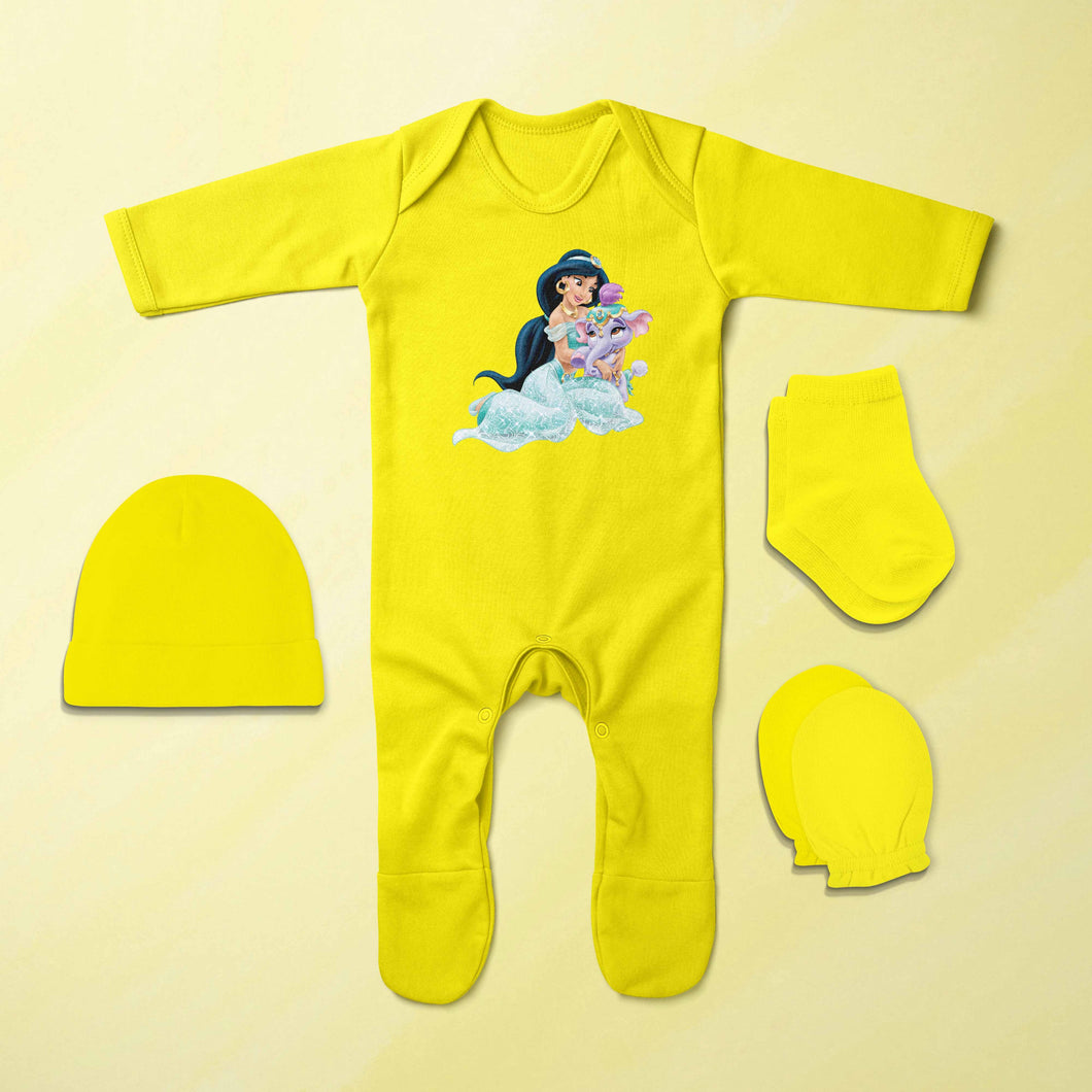 Cartoon Jumpsuit with Cap, Mittens and Booties Romper Set for Baby Boy - KidsFashionVilla