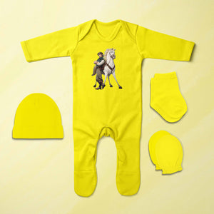 Smart Cartoon Jumpsuit with Cap, Mittens and Booties Romper Set for Baby Boy - KidsFashionVilla