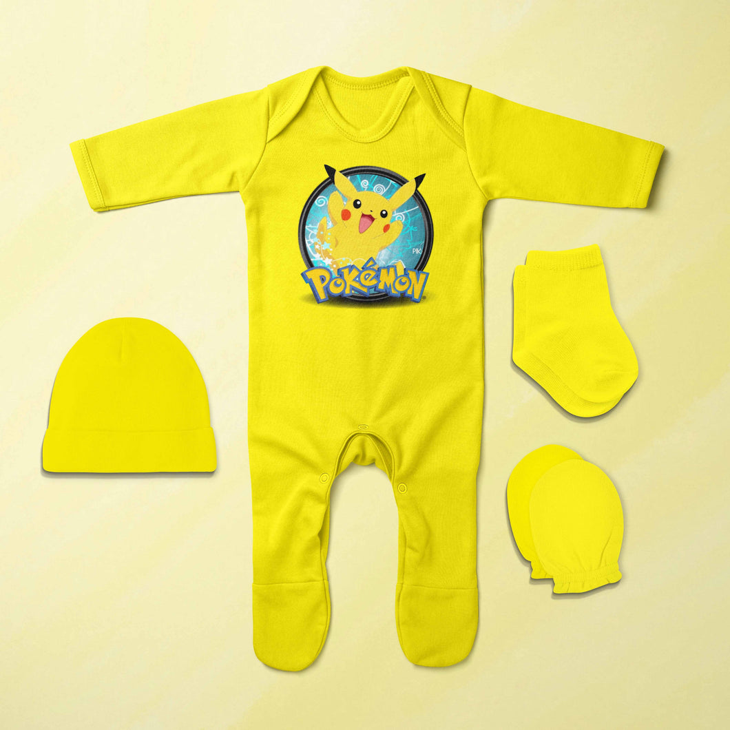 Hero Cartoon Jumpsuit with Cap, Mittens and Booties Romper Set for Baby Boy - KidsFashionVilla