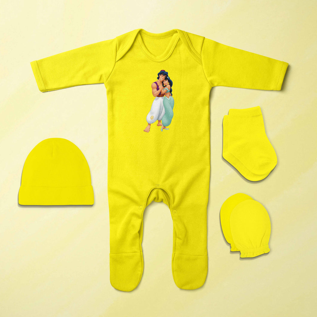 Cute Cartoon Jumpsuit with Cap, Mittens and Booties Romper Set for Baby Boy - KidsFashionVilla