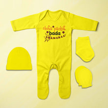 Load image into Gallery viewer, Chota Packet Diwali Jumpsuit with Cap, Mittens and Booties Romper Set for Baby Boy - KidsFashionVilla
