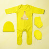 Adorable Princess Cartoon Jumpsuit with Cap, Mittens and Booties Romper Set for Baby Boy - KidsFashionVilla