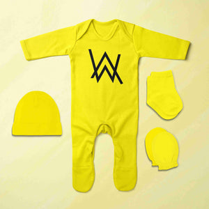 Alan Walker Jumpsuit with Cap, Mittens and Booties Romper Set for Baby Boy - KidsFashionVilla
