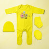 Funny Friends Cartoon Jumpsuit with Cap, Mittens and Booties Romper Set for Baby Boy - KidsFashionVilla