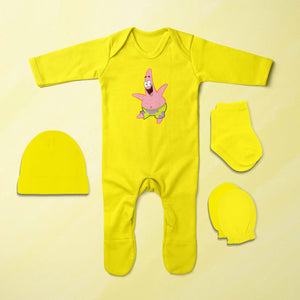 Very Funny Cartoon Jumpsuit with Cap, Mittens and Booties Romper Set for Baby Boy - KidsFashionVilla