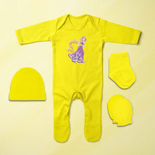 Load image into Gallery viewer, Cute Princess Cartoon Jumpsuit with Cap, Mittens and Booties Romper Set for Baby Boy - KidsFashionVilla
