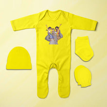 Load image into Gallery viewer, Cute Cartoon Jumpsuit with Cap, Mittens and Booties Romper Set for Baby Boy - KidsFashionVilla
