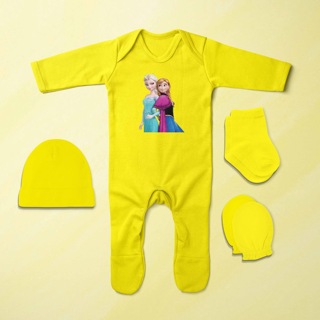 Smart Princess Cartoon Jumpsuit with Cap, Mittens and Booties Romper Set for Baby Boy - KidsFashionVilla