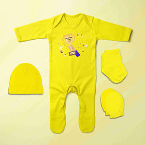 Brother Of The Year Jumpsuit with Cap, Mittens and Booties Romper Set for Baby Boy - KidsFashionVilla