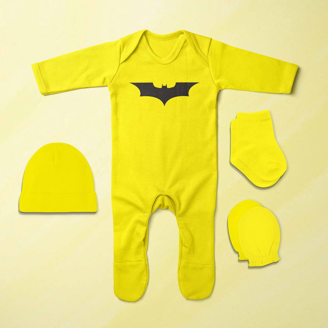 Cute Cartoon Jumpsuit with Cap, Mittens and Booties Romper Set for Baby Boy - KidsFashionVilla