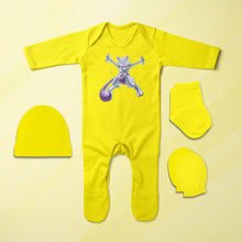 Load image into Gallery viewer, Super Cartoon Jumpsuit with Cap, Mittens and Booties Romper Set for Baby Boy - KidsFashionVilla

