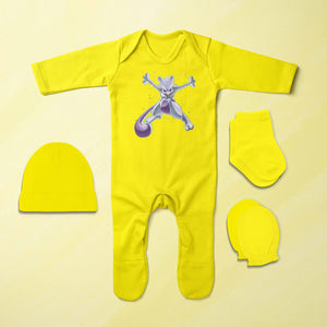 Super Cartoon Jumpsuit with Cap, Mittens and Booties Romper Set for Baby Boy - KidsFashionVilla