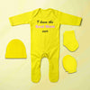 I Have Best Mom Ever Jumpsuit with Cap, Mittens and Booties Romper Set for Baby Boy - KidsFashionVilla