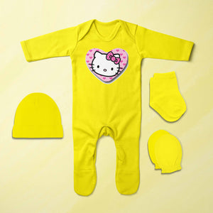 Most Cutie Cartoon Jumpsuit with Cap, Mittens and Booties Romper Set for Baby Boy - KidsFashionVilla