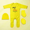 Bua Ki Sundari Mundari Jumpsuit with Cap, Mittens and Booties Romper Set for Baby Boy - KidsFashionVilla