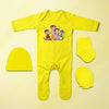 Funny Cartoon Jumpsuit with Cap, Mittens and Booties Romper Set for Baby Boy - KidsFashionVilla