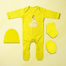 Load image into Gallery viewer, Cutie Princess Cartoon Jumpsuit with Cap, Mittens and Booties Romper Set for Baby Boy - KidsFashionVilla
