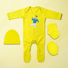 Load image into Gallery viewer, Cute Family Cartoon Jumpsuit with Cap, Mittens and Booties Romper Set for Baby Boy - KidsFashionVilla
