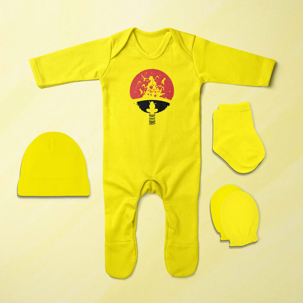 Naruto Web Series Jumpsuit with Cap, Mittens and Booties Romper Set for Baby Boy - KidsFashionVilla