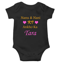 Load image into Gallery viewer, Nanu And Nani Ki Ankho Ka Tara Black Rompers for Baby Boy - KidsFashionVilla
