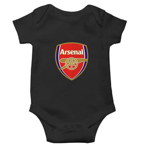 Arsenal Black Rompers for Baby Boy - KidsFashionVilla