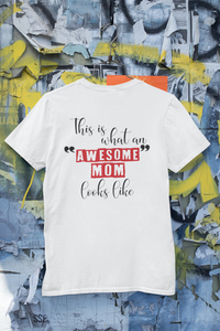 Awesome Mom Son Mother And Son White Matching T-Shirt- KidsFashionVilla