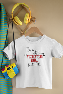 Awesome Mom Son Mother And Son White Matching T-Shirt- KidsFashionVilla