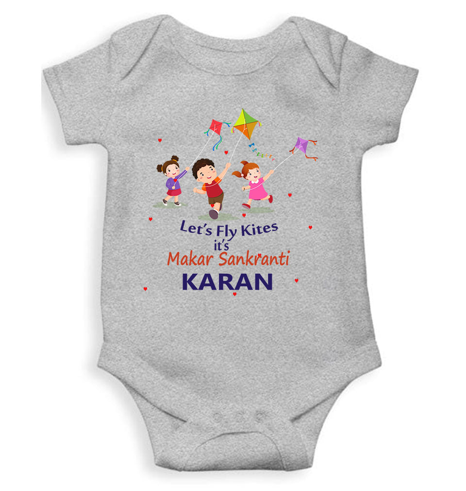 Custom Name Kai Po Che Makar Sankranti Rompers for Baby Boy- KidsFashionVilla