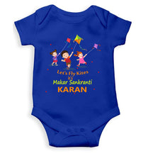 Load image into Gallery viewer, Custom Name Kai Po Che Makar Sankranti Rompers for Baby Boy- KidsFashionVilla
