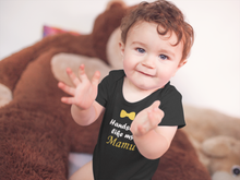 Load image into Gallery viewer, Handsome Like My Mamu Black Rompers for Baby Boy - KidsFashionVilla
