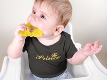 Load image into Gallery viewer, Prince Black Rompers for Baby Boy - KidsFashionVilla
