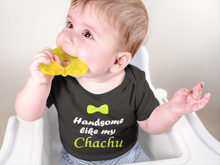 Load image into Gallery viewer, Handsome Like My Chachu Black Rompers for Baby Boy - KidsFashionVilla
