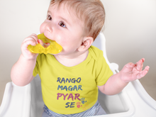 Load image into Gallery viewer, Rango Magar Pyar Se Holi Rompers for Baby Boy - KidsFashionVilla
