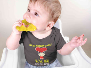 Custom Name I love My Uncle So Much Rompers for Baby Boy- KidsFashionVilla