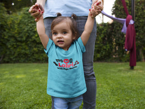 First Lohri With Papa Mumma Half Sleeves T-Shirt For Girls -KidsFashionVilla