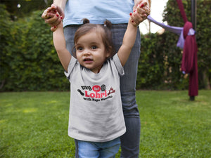 First Lohri With Papa Mumma Half Sleeves T-Shirt For Girls -KidsFashionVilla