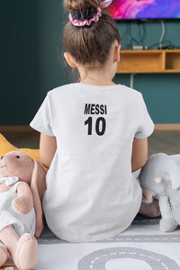 Messi 10 Half Sleeves T-Shirt For Girls -KidsFashionVilla