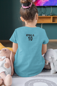 Neymar Jr 10 Half Sleeves T-Shirt For Girls -KidsFashionVilla