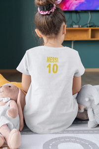 Messi 10 Half Sleeves T-Shirt For Girls -KidsFashionVilla