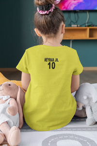 Neymar Jr 10 Half Sleeves T-Shirt For Girls -KidsFashionVilla